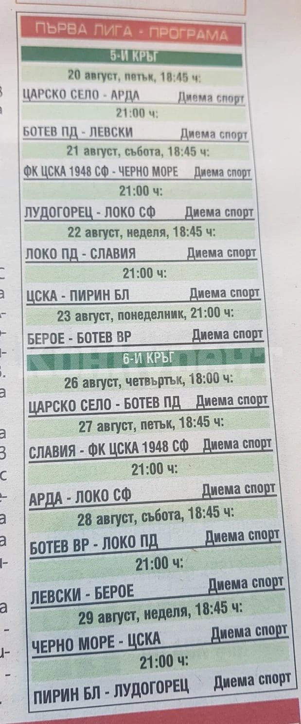 Първо домакинство на Ботев /Вр/ в почивен ден от началото на сезона 