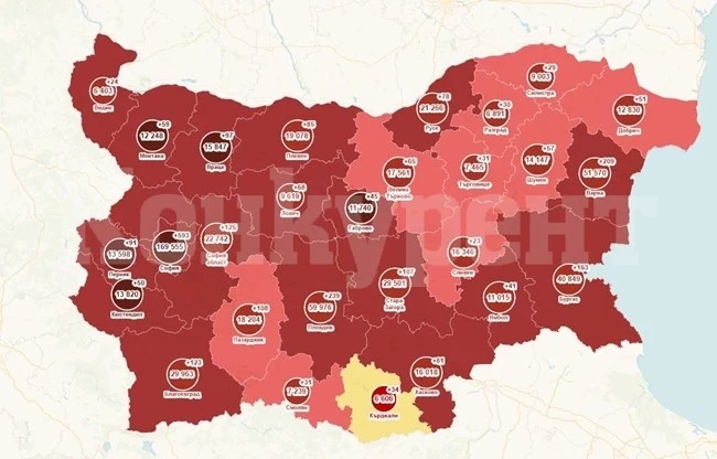 2737 нови случая на COVID в страната, 180 са от Северозапада