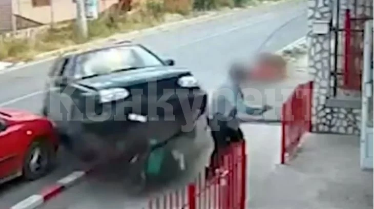 Пиян без книжка и с дете в колата връхлетя в магазин в Лом ВИДЕО