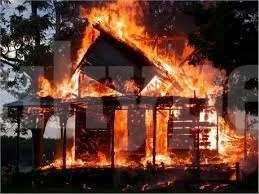 Пожар вилня в бунгало в Дунавци