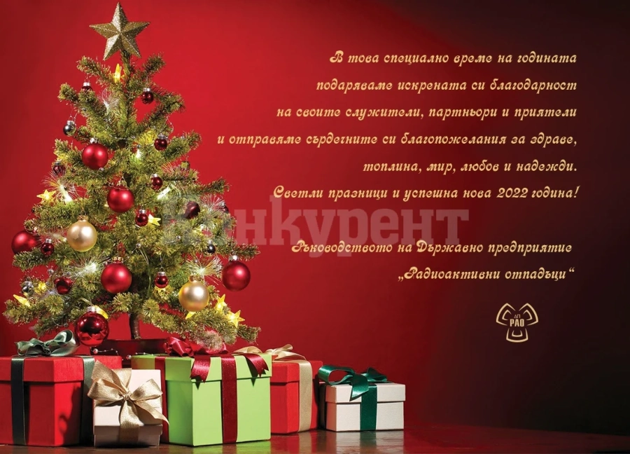 Поздравителен адрес от ДП РАО по случай коледните и новогодишните празници