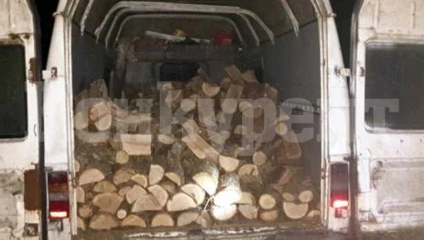 Униформени откриха незаконни дърва в паркиран микробус