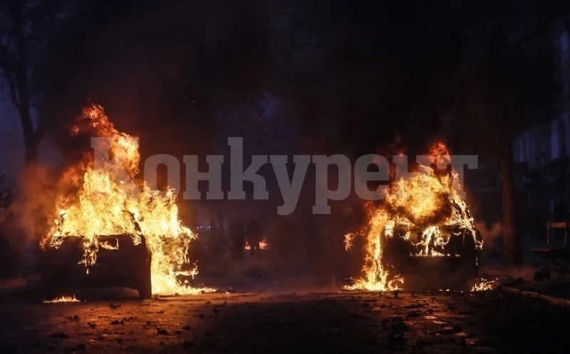 Гореща нощ! Огромен пожар вилня в имот в Лом, изгоряха луксозни возила, сред които и файтон
