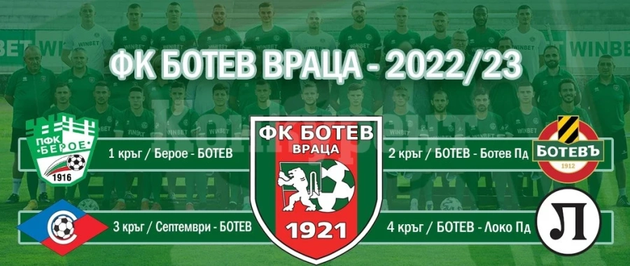 Програмата на Ботев /Вр/ за есенния полусезон