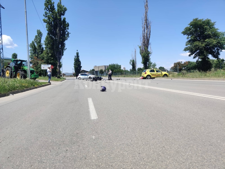 Такси удари моторист и го уби във Враца СНИМКИ