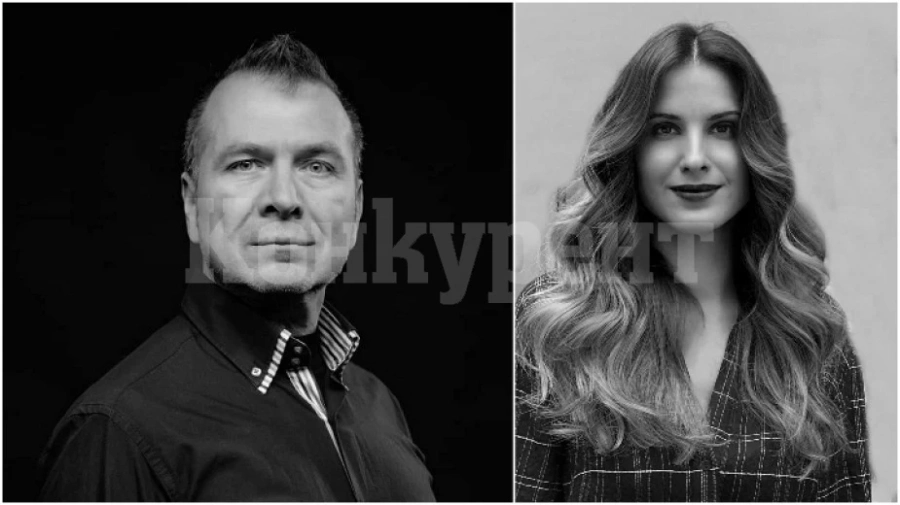 Симеон Владов и Яница Маслинкова в спектакъла „Пресътворените песни“ във Видин