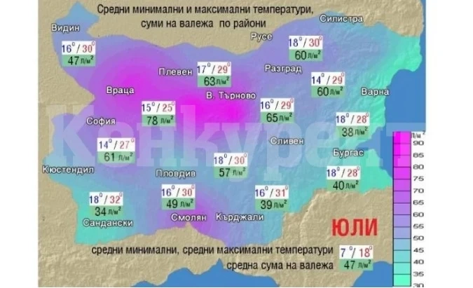 Месечната прогноза за времето е ясна, Юли ще е горещ, но с много ...