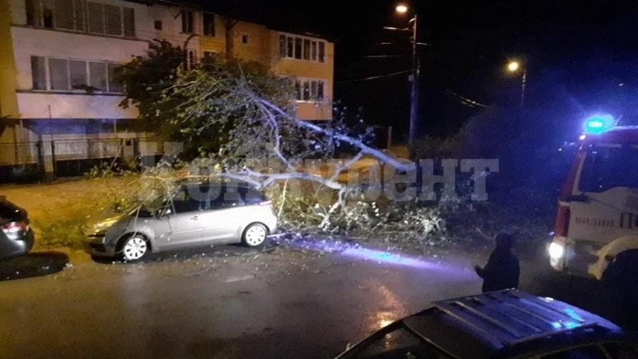 Огнеборците от Видинско потушаваха пожари и се бориха с щетите от бурята