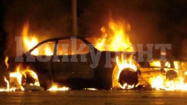 „Шевролет“ пламна на улица в Монтана