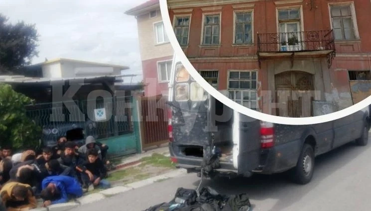 Бежанците в Костинброд в бус на фирма фантом