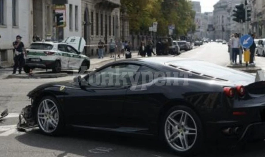 Патрулка се блъсна във Ferrari при полицейско преследване