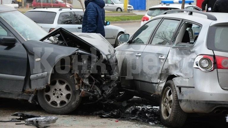 Пиян спретна верижна катастрофа във Видин