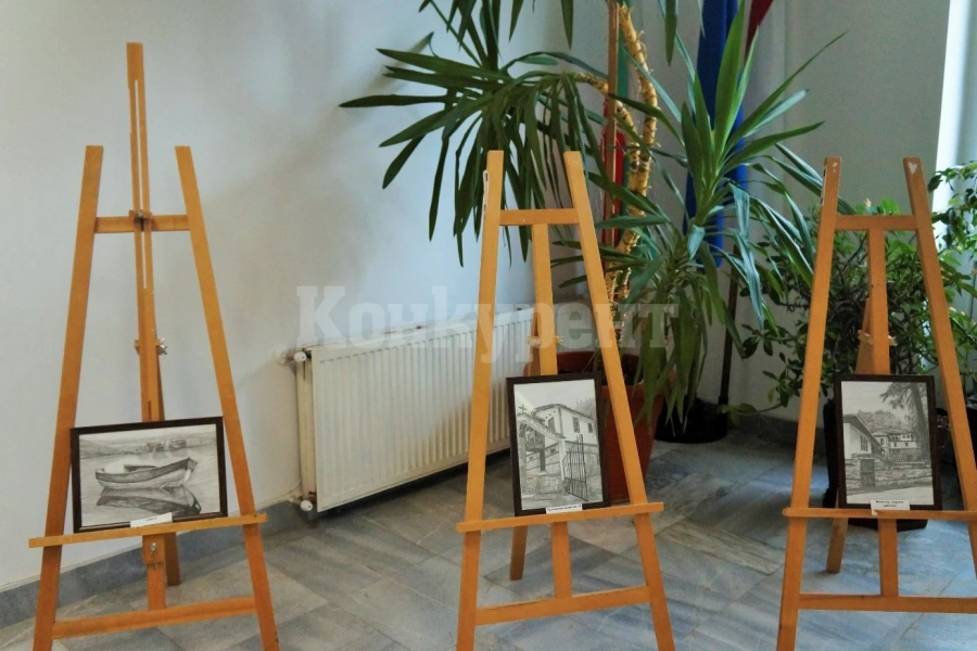 Кристина Котларска подреди в Община Мездра самостоятелна изложба графика