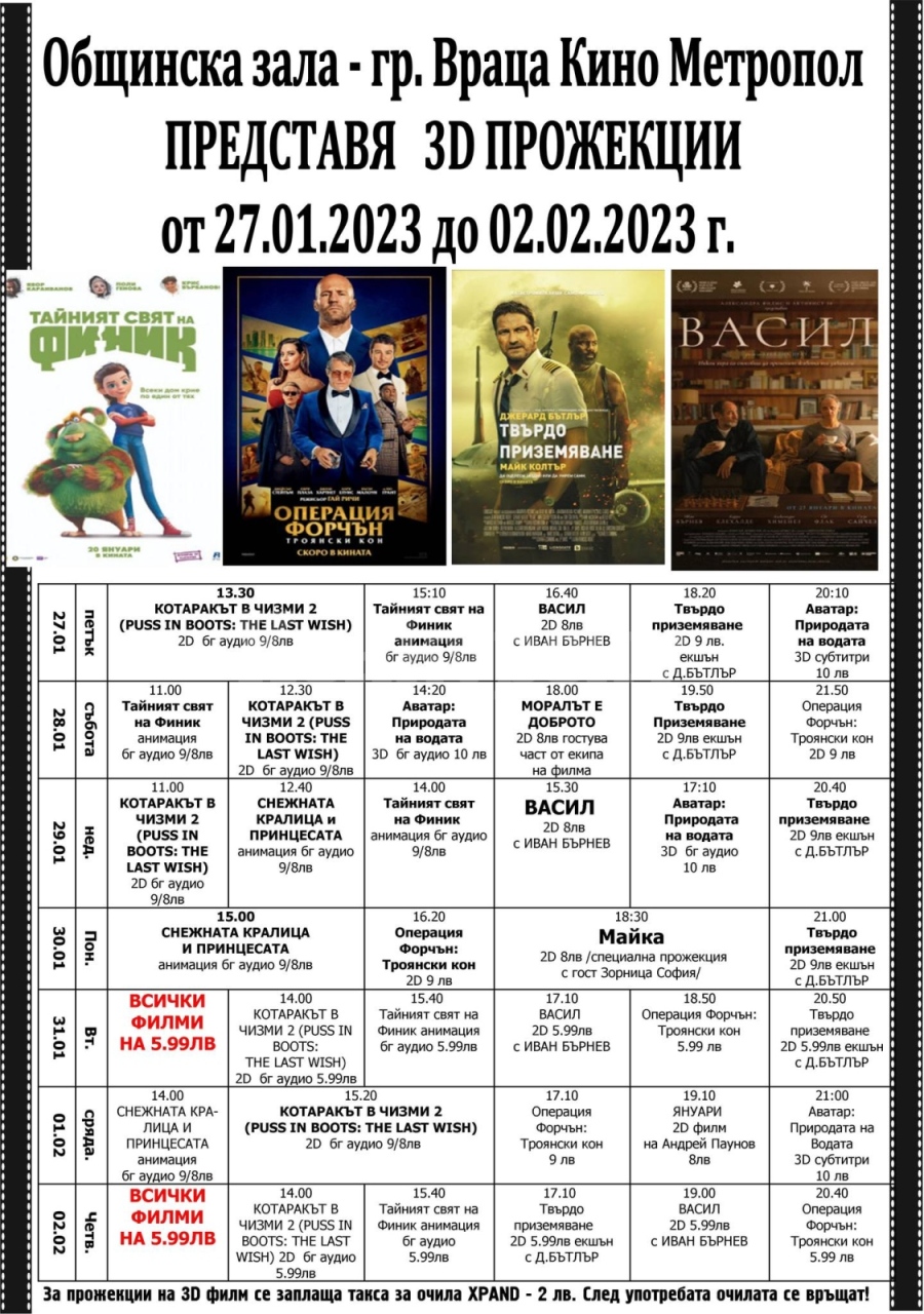 Хайде на кино! Вижте ПРОГРАМАТА в кино „Метропол“