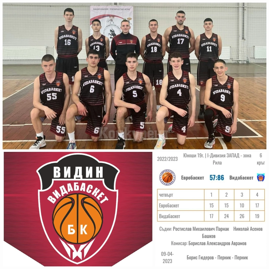 Юношите на Видабаскет са лидер с 5 от 5
