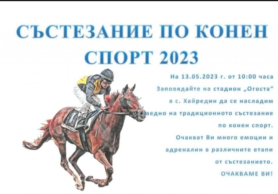 В Хайредин стягат състезание с коне