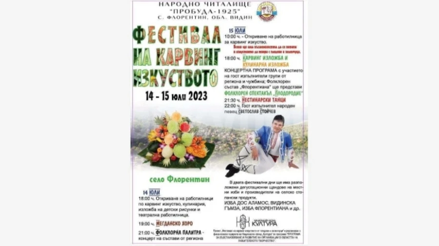 Фестивал на карвинг изкуството ще се проведе във Флорентин