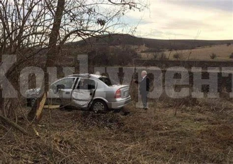 Кола се заби в крайпътно дърво - шофьорът офейка, а спътникът му е ранен в болница
