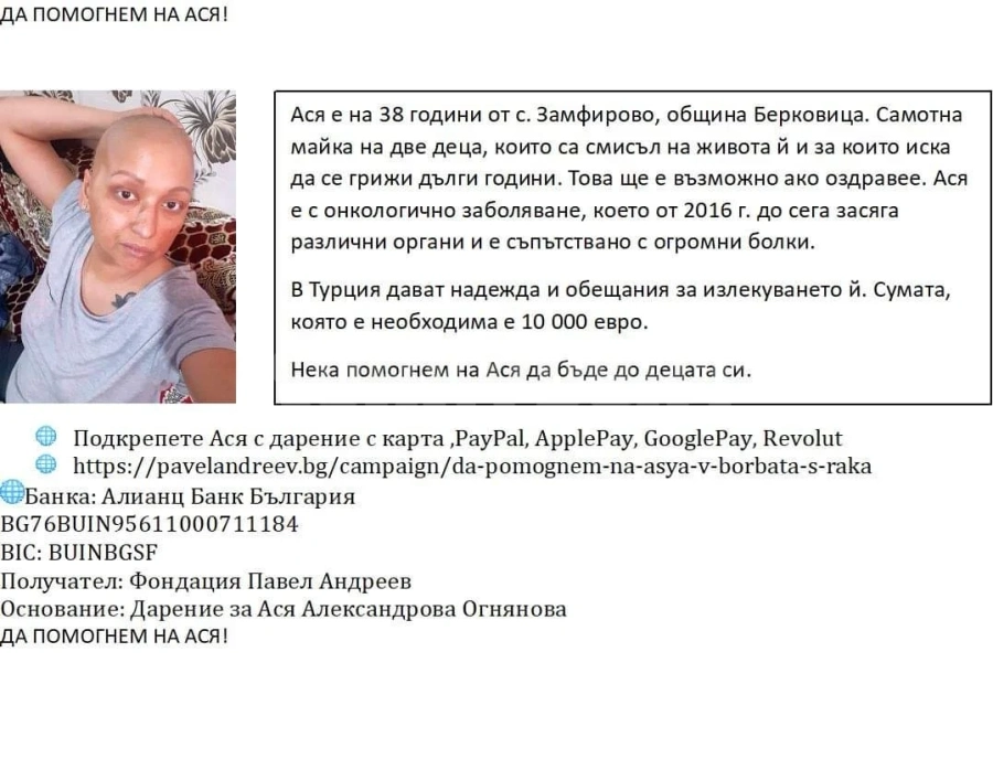 ЗОВ ЗА ПОМОЩ! Можете ли да помогнете на Ася