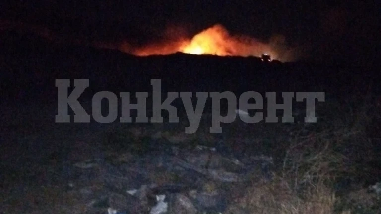 Горя пожар между две села в Пловдивско, тръгнал от запалени отпадъци