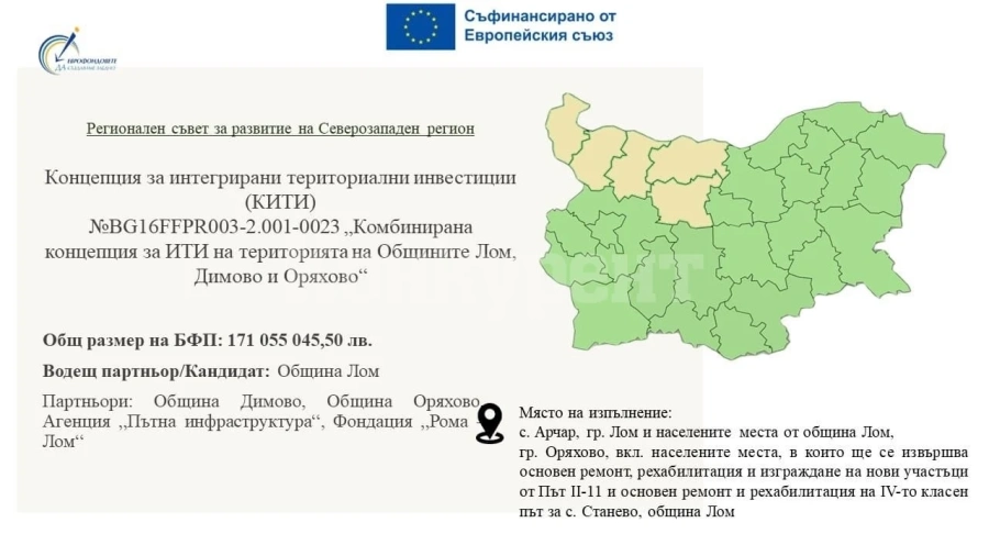В община Оряхово ще се проведе обсъждане на интегрираните териториални инвестиции