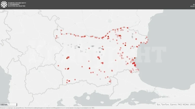 Дигиталната карта на културното наследство на България вече е достъпна онлайн