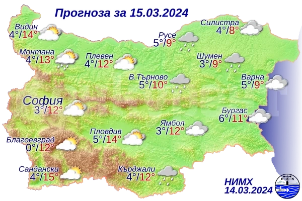 Предимно облачно време ни очаква днес
