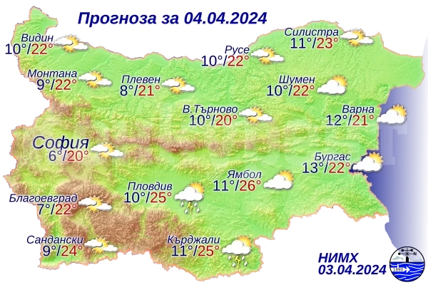 Ето какво ще бъде времето днес