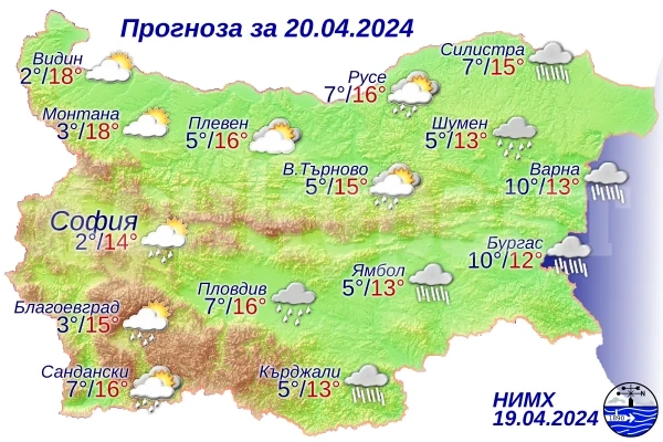 Ето какво ще бъде времето днес