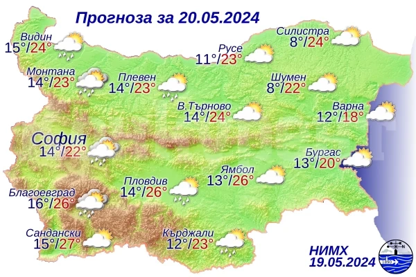 Ето какво ще бъде времето днес