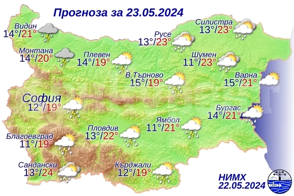 Ето какво ще бъде времето днес