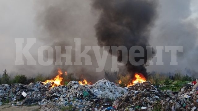 Огромен пожар вилнее във вилна зона край Лом, гори и в  ромската махала на Монтана