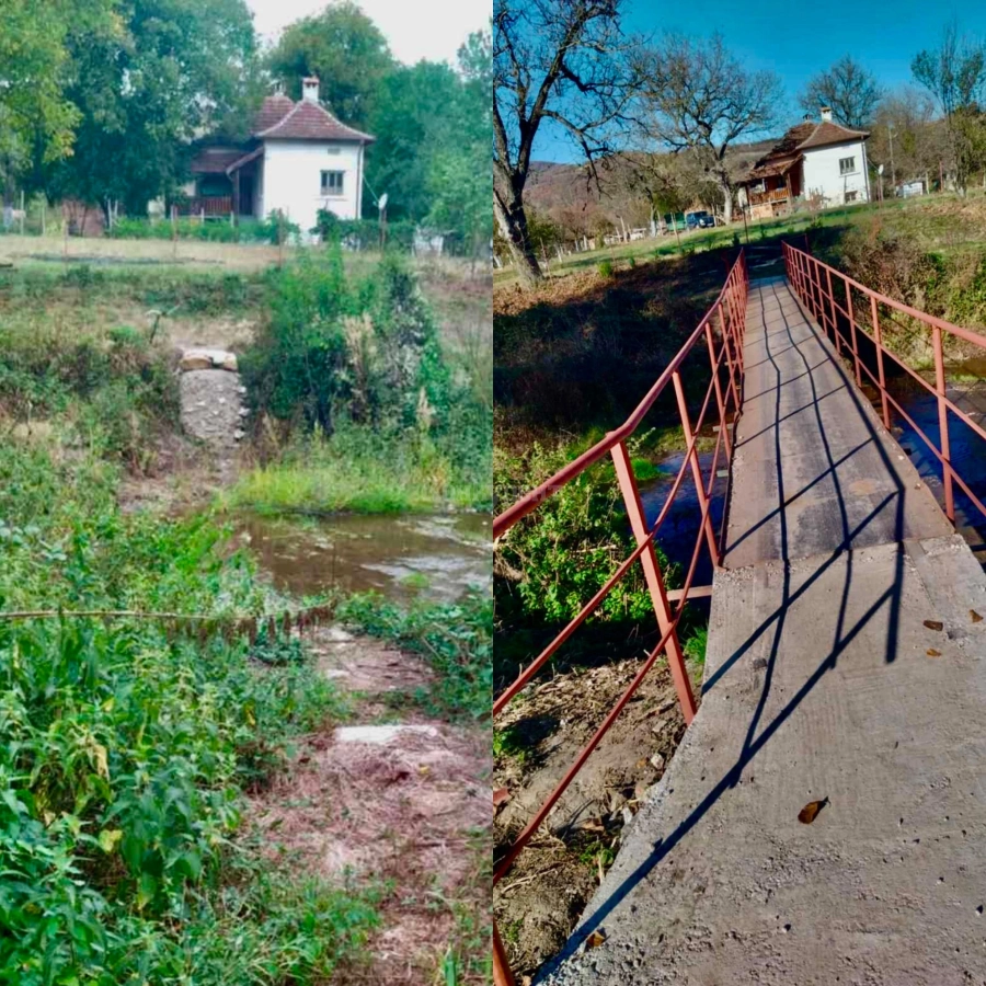 Ремонтиран е мостът в село Черкаски