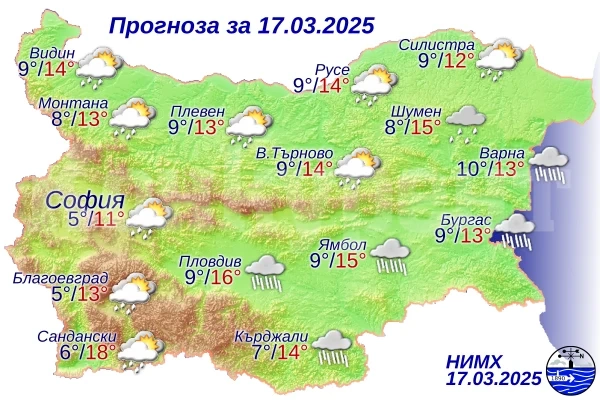 Ето какво време ни очаква днес