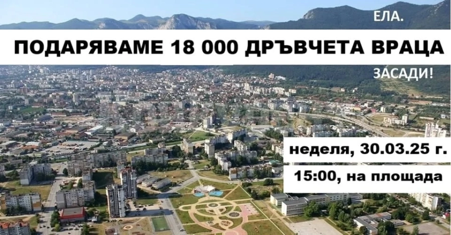 Раздават 18 000 дръвчета във Враца