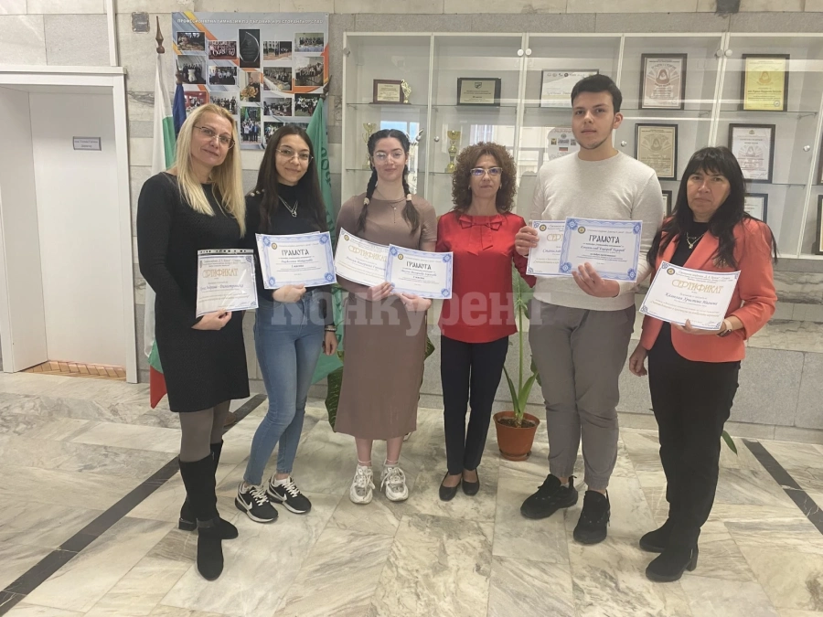 Ученици от ПГТР - Враца спечелиха две първи места в Националнен конкурс