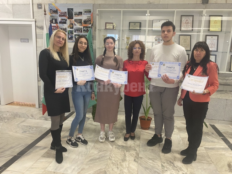 Ученици от ПГТР - Враца спечелиха две първи места в Националнен конкурс 