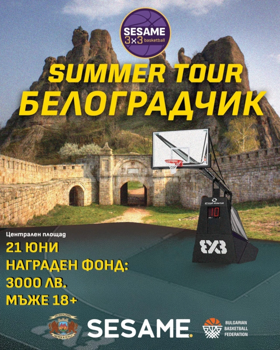 Белоградчик ще е домакин на SESAME 3x3 Basketball Tour 2025
