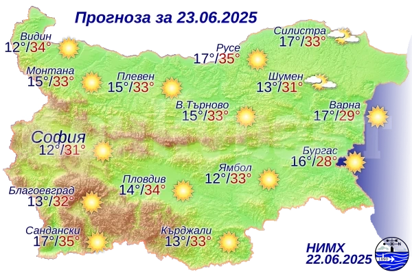 Вижте какво ще бъде времето днес