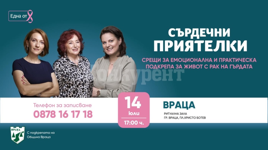 Фондация „Нана Гладуиш – Една от 8“ подкрепя жените с  рак на гърдата във Враца