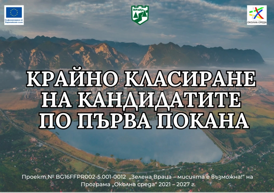 Готово е крайното класиране на кандидатите по ПЪРВА ПОКАНА за подмяна на старите уреди на твърдо гориво с нови
