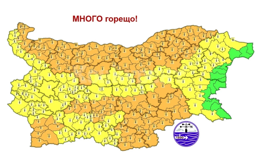Времето в поденелник: горещо с температури между 35° и 40°