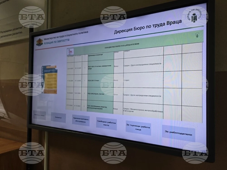 Общо пет свободни работни места за висококвалифицирани специалисти в сферата на медицината и инженерните науки предлага ДБТ във Враца