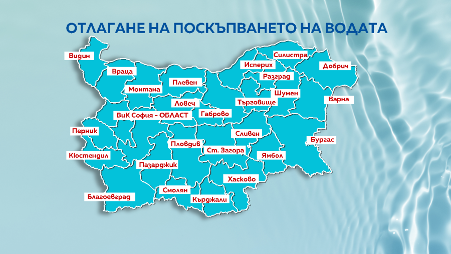 МРРБ реши - водата няма да поскъпва от 1 януари