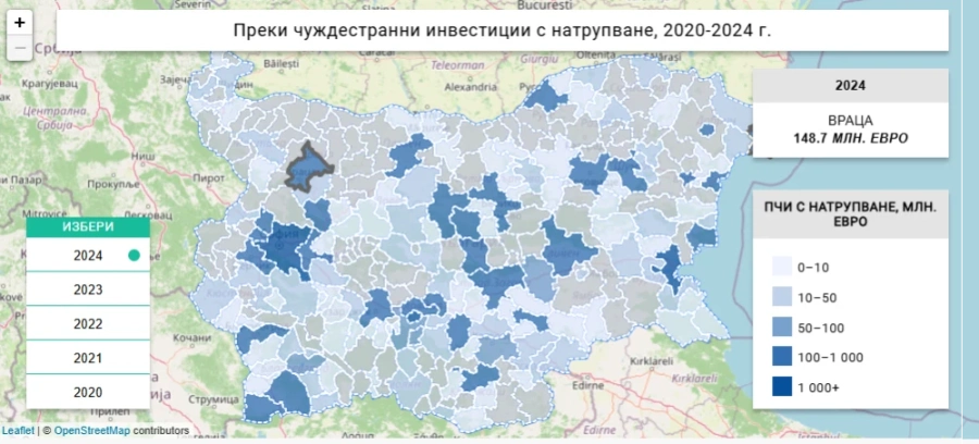 Враца е първенец по чуждестранни инвестиции в Северозапада