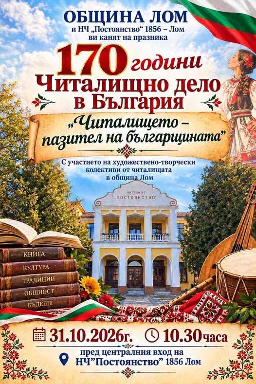 Лом събира читалищни състави от региона на концерт, посветен на българщината